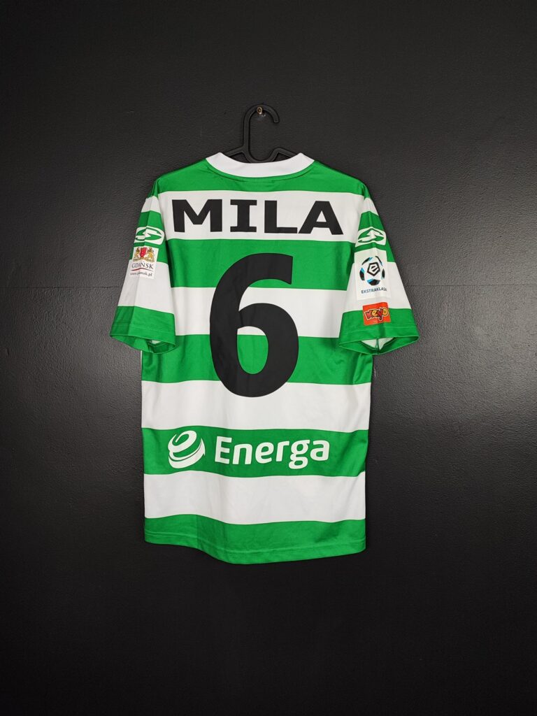 Koszulka piłkarska Lechia Gdańsk 2015/16 Saller Home Sebastian Mila #6 [M] Match Issue