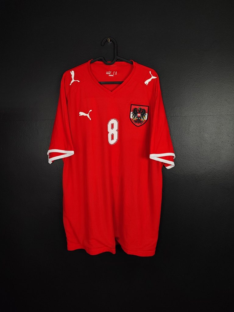 Koszulka piłkarska reprezentacji Austria 2008/10 Home Puma Leitgeb #8 [XL] Match Issue
