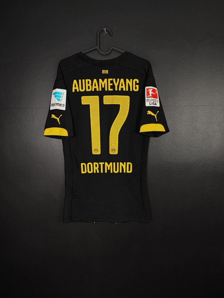 Koszulka piłkarska Borussia Dortmund 2015/16 Away Puma Aubameyang #17 [L] Match Issue