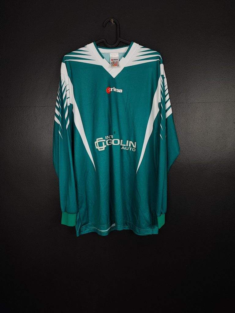 Koszulka piłkarska Groclin Grodzisk Wielkopolski 2003/04 Erima Bogdan Prusek #8 [L/XL] Puchar UEFA