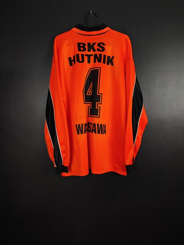Koszulka piłkarska BKS Hutnik Warszawa 2001/02 Home Wit-Sport #4 [XL] Match Issue