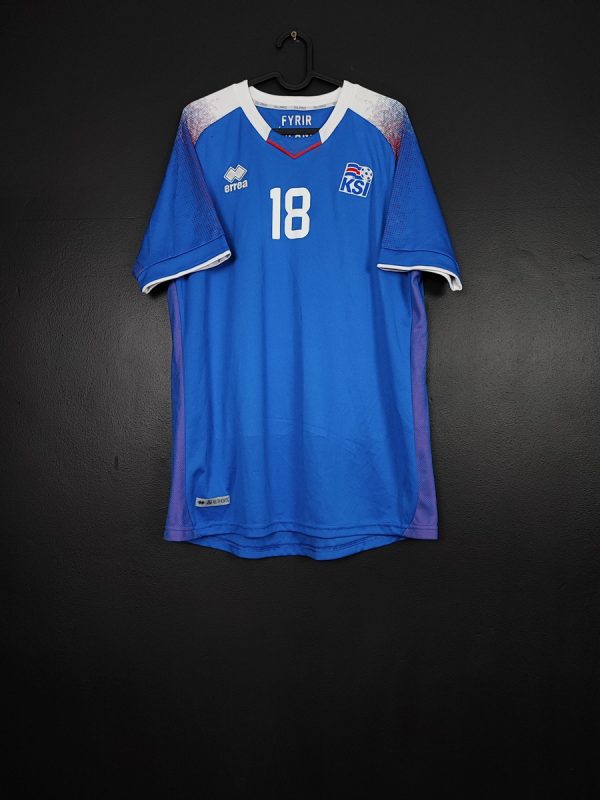 Koszulka piłkarska reprezentacji Islandia 2018/20 Home Errea #18 [XL] Match Issue