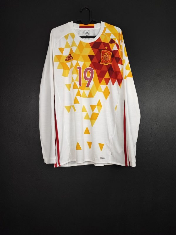 Koszulka piłkarska reprezentacji Hiszpania 2015/16 Away Adidas Marco Asensio ? #19 [L] Player Issue