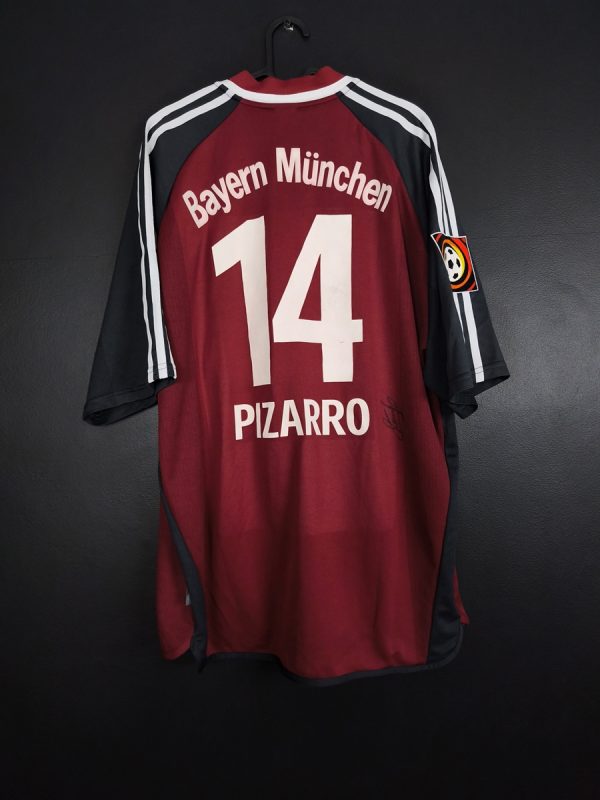 Koszulka piłkarska Bayern Monachium 2001/02 Away Adidas Claudio Pizarro #14 [XL] Autograf