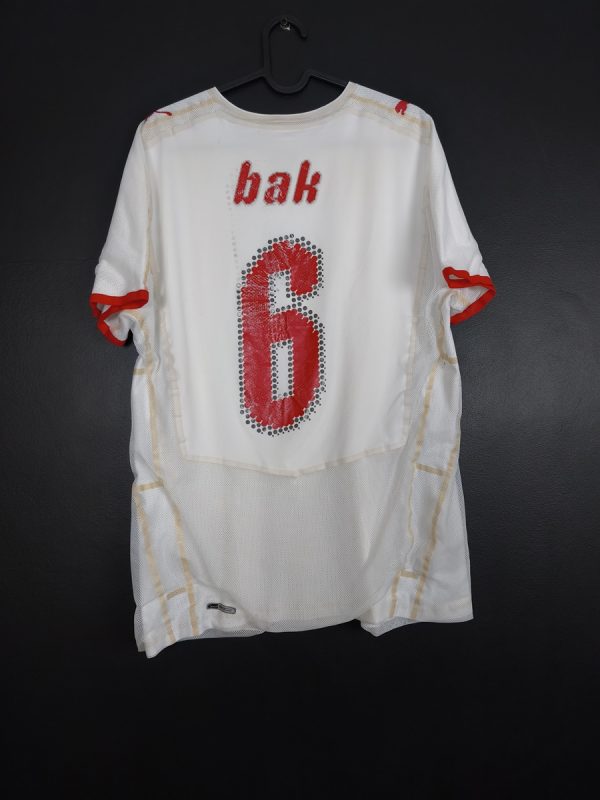 Koszulka piłkarska reprezentacji Polska 2008/09 Home Puma Jacek Bąk #6 [XL] Match Issue Polska-Dania