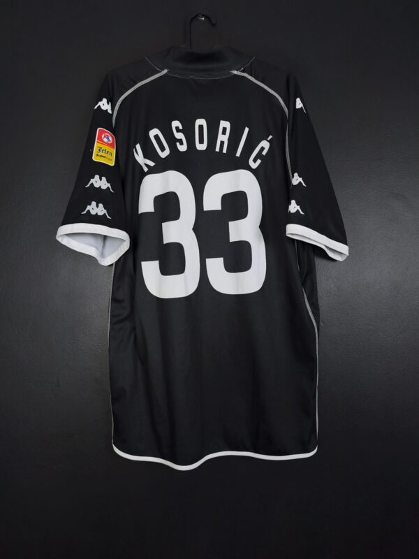 Koszulka piłkarska Partizan Belgrade 2009/10 Home Kappa Aleksandar Kosorić #33 [XL] Match Issue