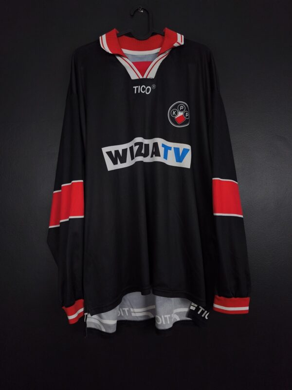 Koszulka piłkarska Polonia Warszawa 2000/01 Home Tico Zvirgzdauskas #3 [XXL] Match Issue Long
