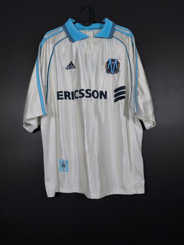 Koszulka piłkarska Olympique Marseille 1998/99 Home Adidas [L] 100-lecie