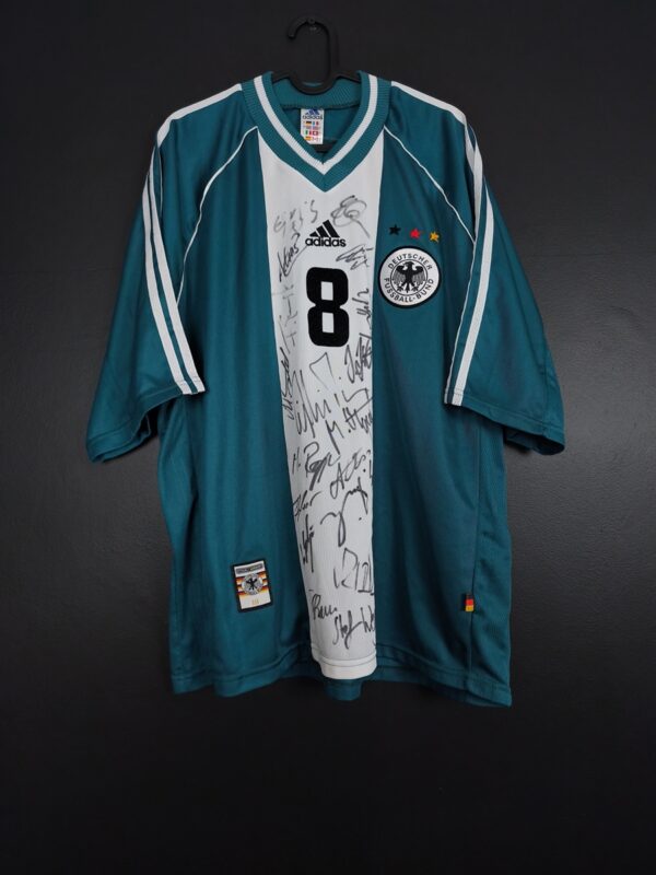 Koszulka piłkarska reprezentacji Niemcy 1998/00 Away Adidas Christian Nerlinger #8 [L] Match Issue