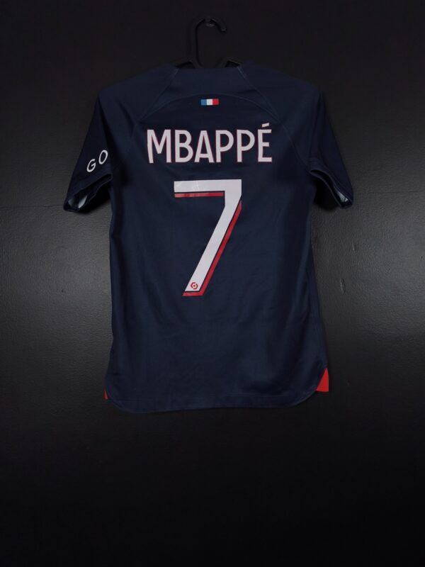 Koszulka piłkarska Paris Saint-Germain 2023/24 Home Nike Kylian Mbappe #7 [YM] Junior