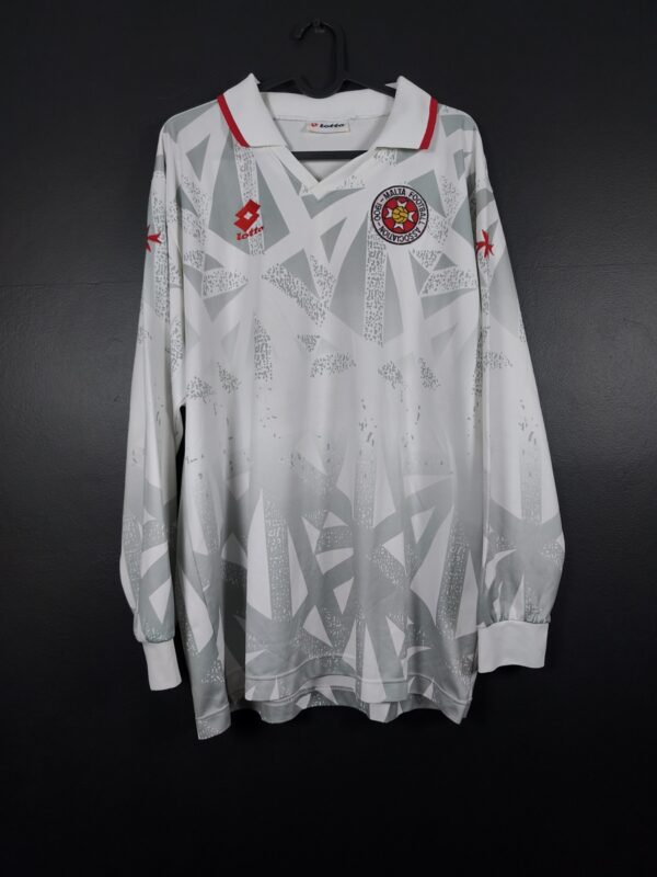 Koszulka piłkarska reprezentacji Malta 1997/98 Away Lotto Gilbert Agius #6 [XL] Match Issue Long