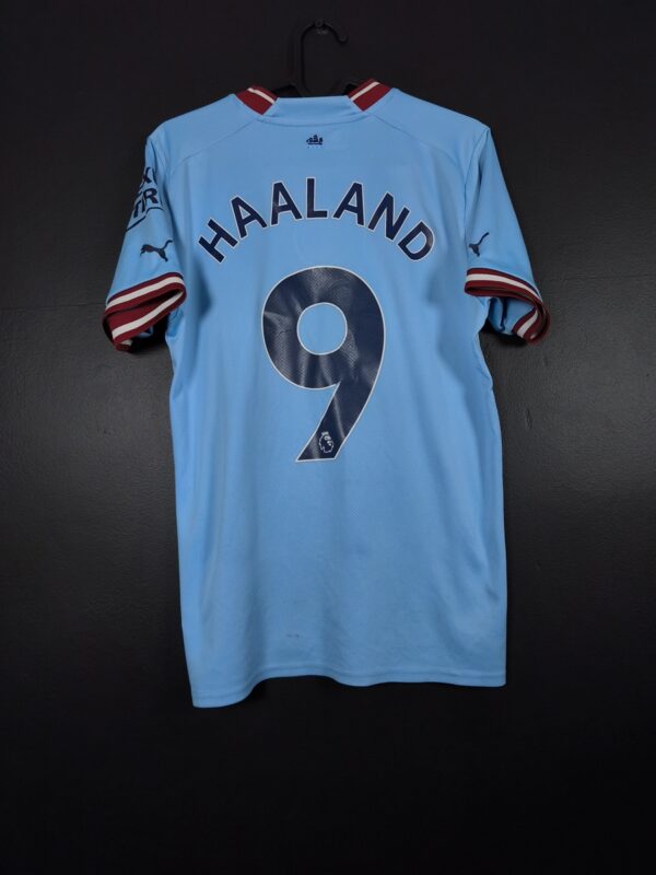 Koszulka piłkarska Manchester City 2022/23 Home Puma Erling Haaland #9 [S]