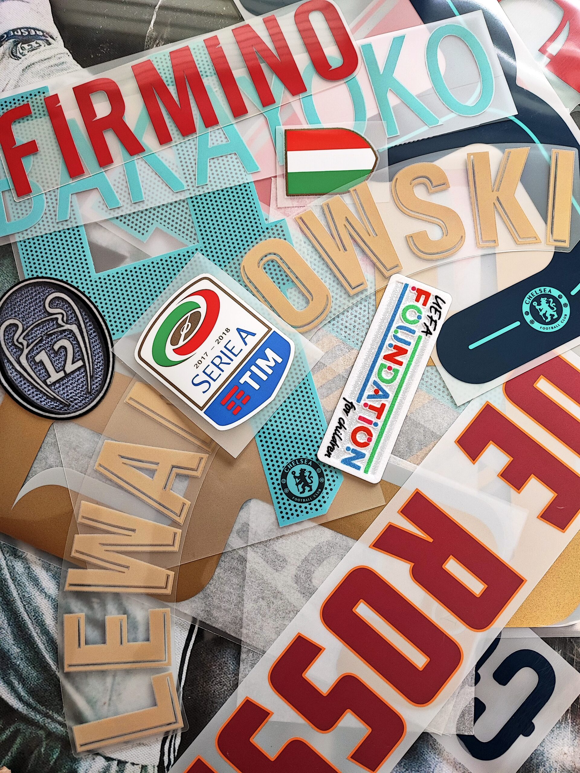 Applied name and number print