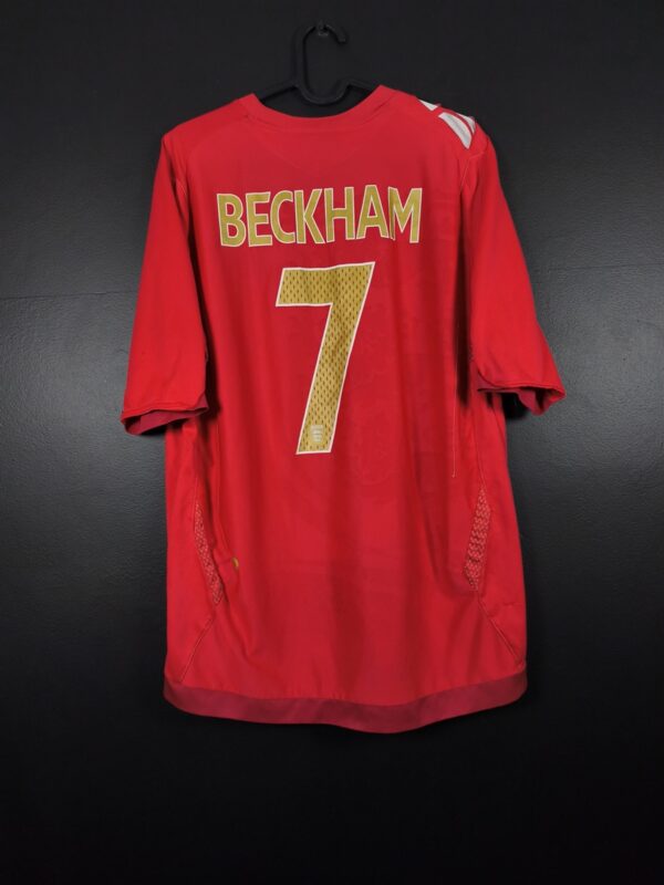 Koszulka piłkarska reprezentacji Anglia 2006/08 Away Umbro David Beckham #7 [L]