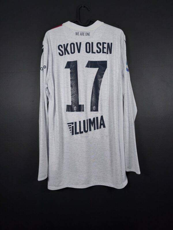 Koszulka piłkarska Bologna FC 2019/20 Away Macron Andreas Skov Olsen #17 [XL] Match Worn