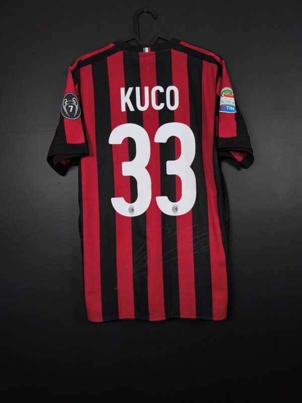 Koszulka piłkarska AC Milan 2017/18 Home Adidas Juraj Kucka 'Kuco' #33 [L] Match Issue Autograf