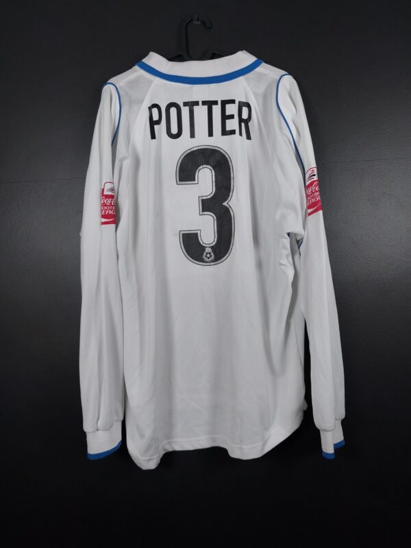 Koszulka piłkarska Macclesfield Town 2004/06 Away Branded Graham Potter #3 [XL] Match Issue