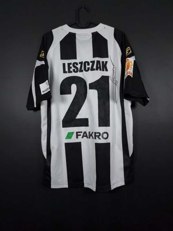 Koszulka piłkarska Sandecja Nowy Sącz 2016/17 Home Saller Sebastian Leszczak #21 [M] Match Issue Autograf
