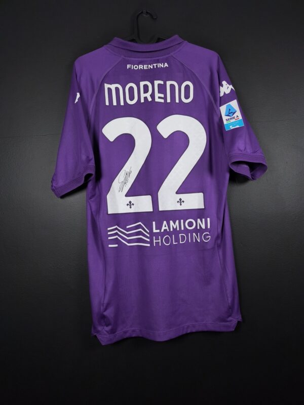 Koszulka piłkarska AC Fiorentina 2024/25 Home Kappa Matias Moreno #22 [XL] Match Issue