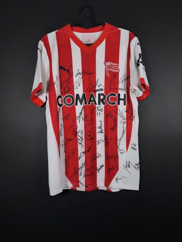 Koszulka piłkarska Cracovia Kraków 2024/25 Home Puma [S] Autografy