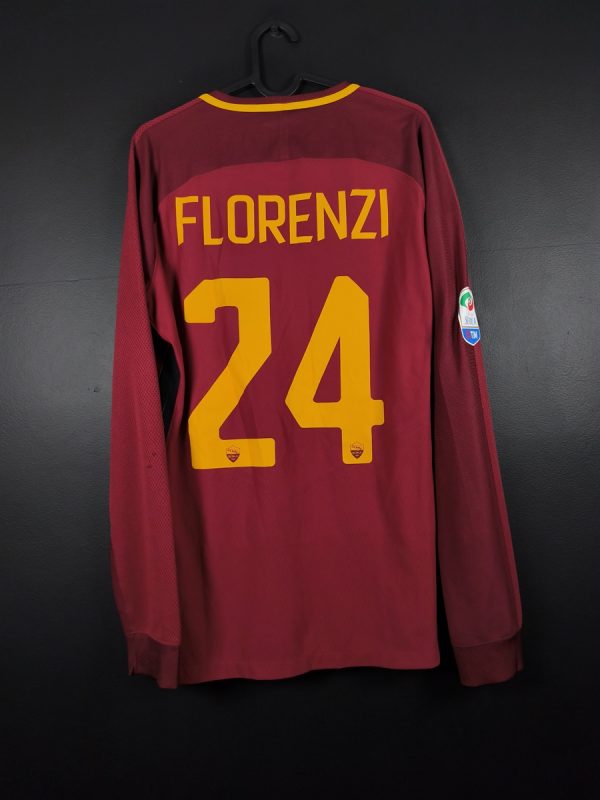 Koszulka piłkarska AS Roma 2017/18 Home Nike Alessandro Florenzi #24 [M] Match Issue Long