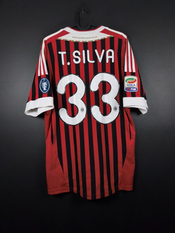 Koszulka piłkarska AC Milan 2011/12 Home Adidas Thiago Silva #33 [L]