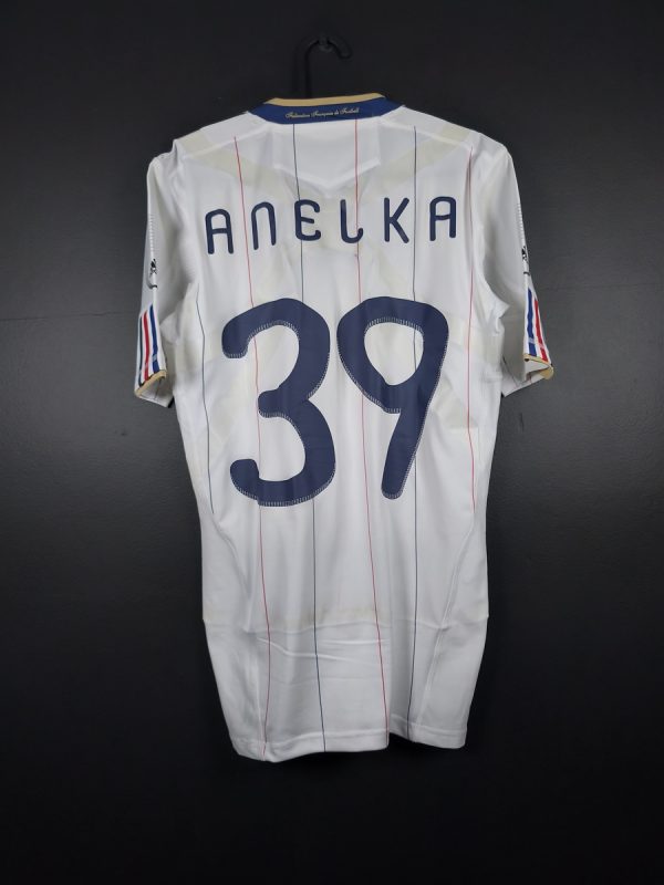 Koszulka piłkarska reprezentacji Francja 2010/11 Away Adidas Nicolas Anelka #39 [M] Match Issue Francja-Hiszpania