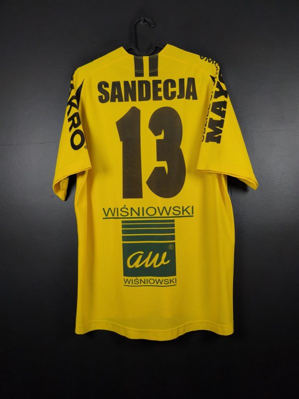 Koszulka piłkarska Sandecja Nowy Sącz 2008/09 Away Mayor #13 [M] Match Issue