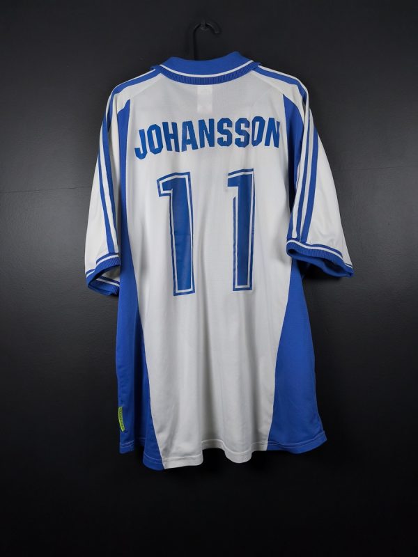 Koszulka piłkarska reprezentacji Finlandia 2000/01 Home Adidas Jonatan Johansson #11 [XL] Match Issue