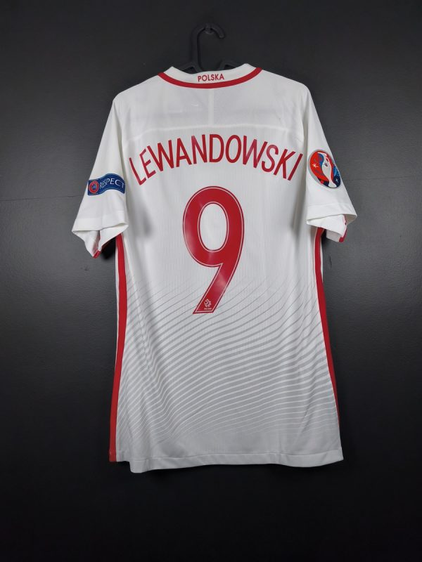 Koszulka piłkarska reprezentacji Polska 2016/18 Home Nike Lewandowski #9 [L] Match Issue EURO 2016