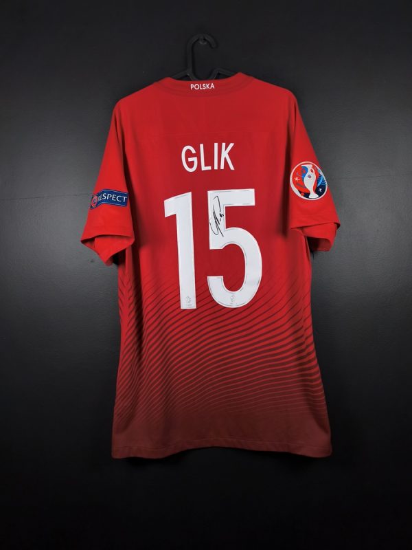 Koszulka piłkarska reprezentacji Polska 2016/18 Away Nike Kamil Glik #15 [XL] Euro 2016