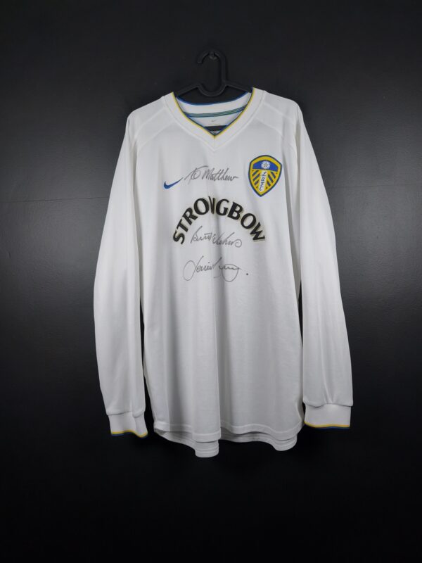 Koszulka piłkarska Leeds United 2000/02 Home Nike Player Issue David O'Leary Autograf