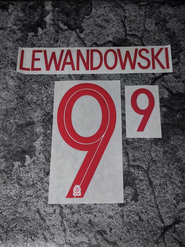 Reprezentacja Polska 2018/20 Home Lewandowski #9 Nameset