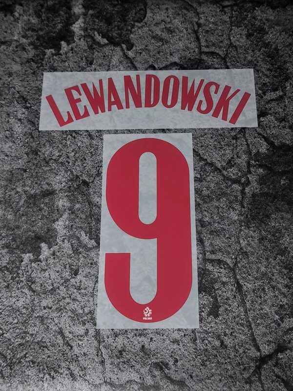 Reprezentacja Polska 2020/22 Home Lewandowski #9 Nameset