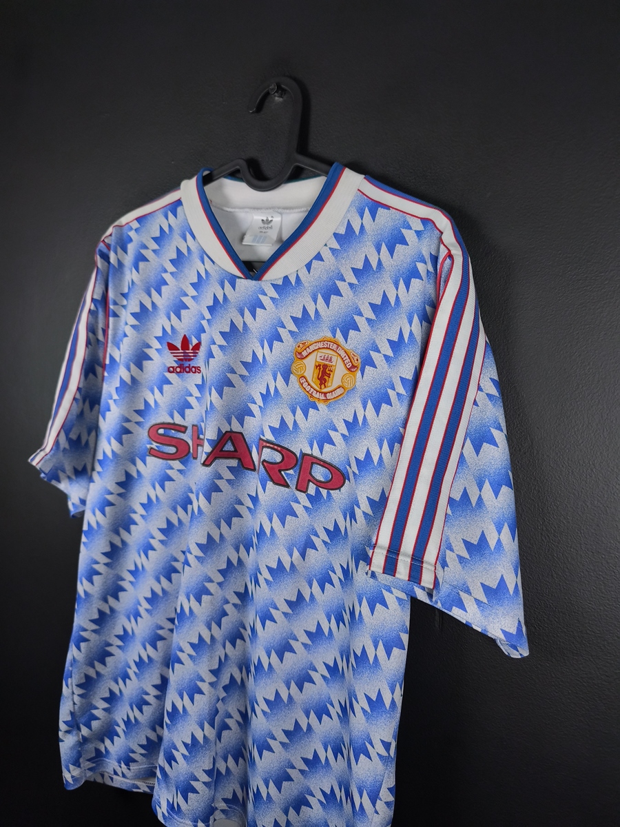 Koszulka piłkarska Manchester United 1990/92 Away Adidas - zdjęcie 3