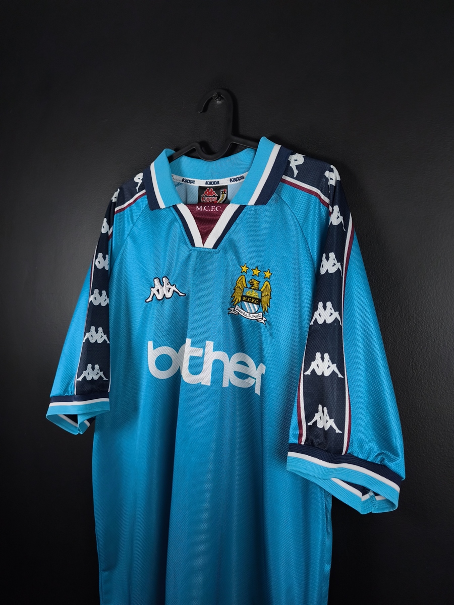 Koszulka piłkarska Manchester City 1997/99 Home Kappa - zdjęcie 3