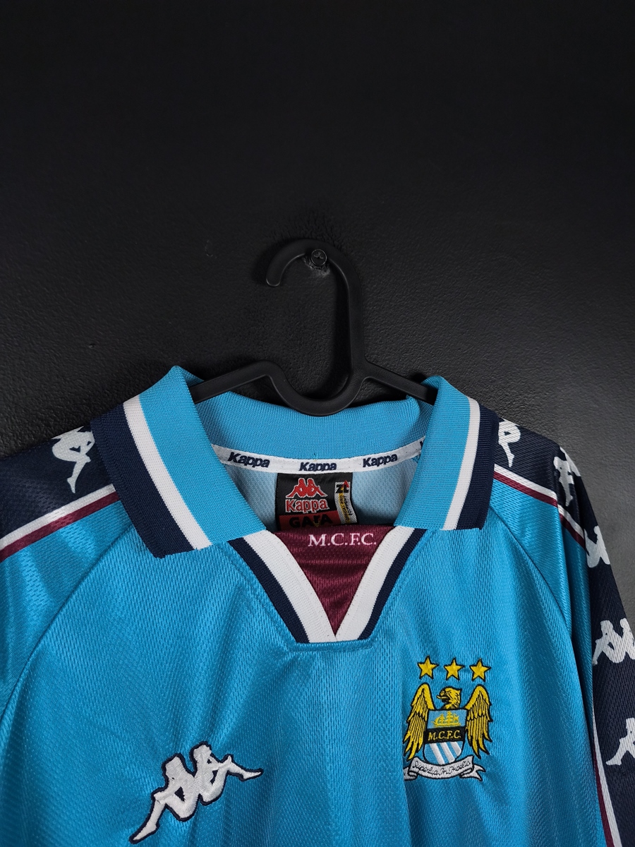 Koszulka piłkarska Manchester City 1997/99 Home Kappa - zdjęcie 4