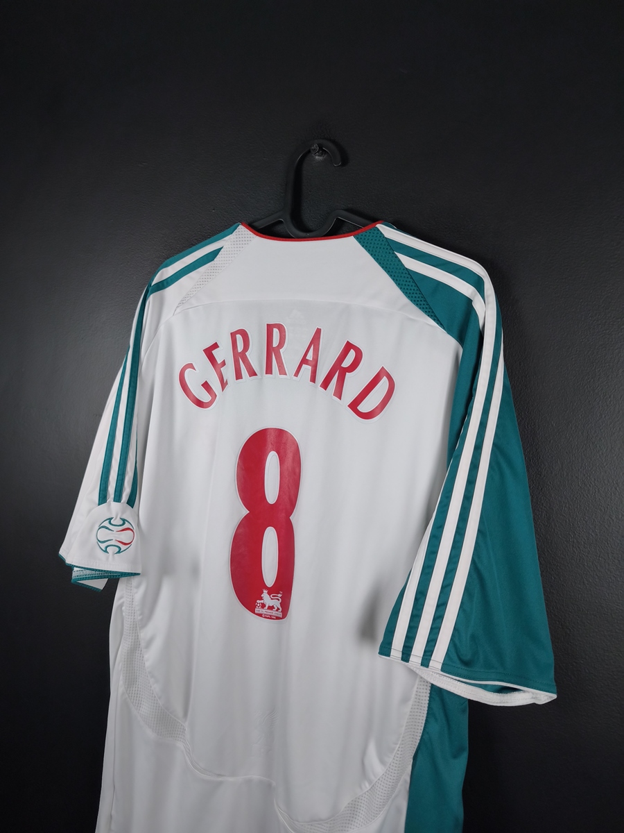 Koszulka piłkarska Liverpool 2006/07 Third Adidas Steven Gerrard #8 - zdjęcie 3
