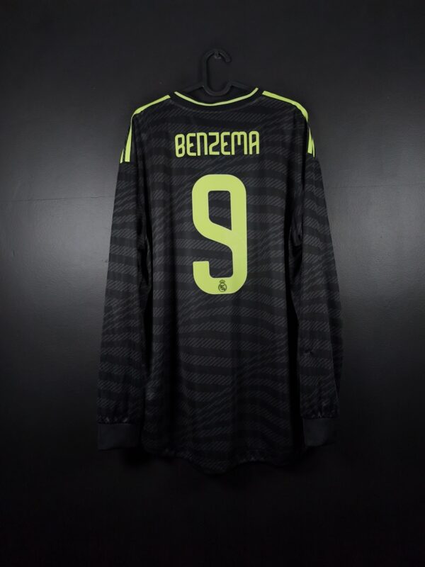 Real Madrid 2022/23 Third Football Shirt Adidas Karim Benzema #9 Authentic Long