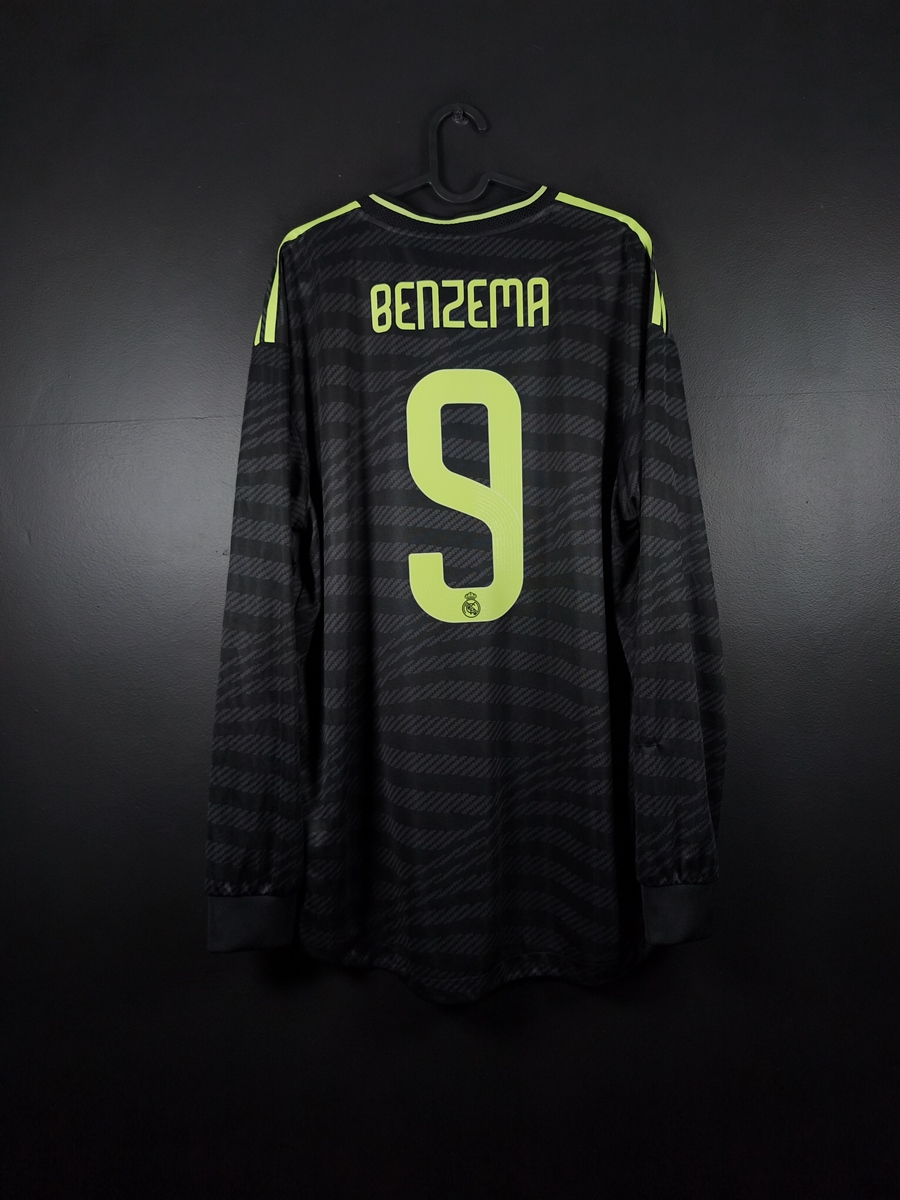 Koszulka piłkarska Real Madryt 2022/23 Third Adidas Karim Benzema #9 Authentic Long