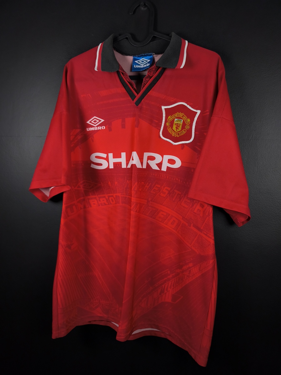 Koszulka piłkarska Manchester United 1994/96 Home Umbro - zdjęcie 4