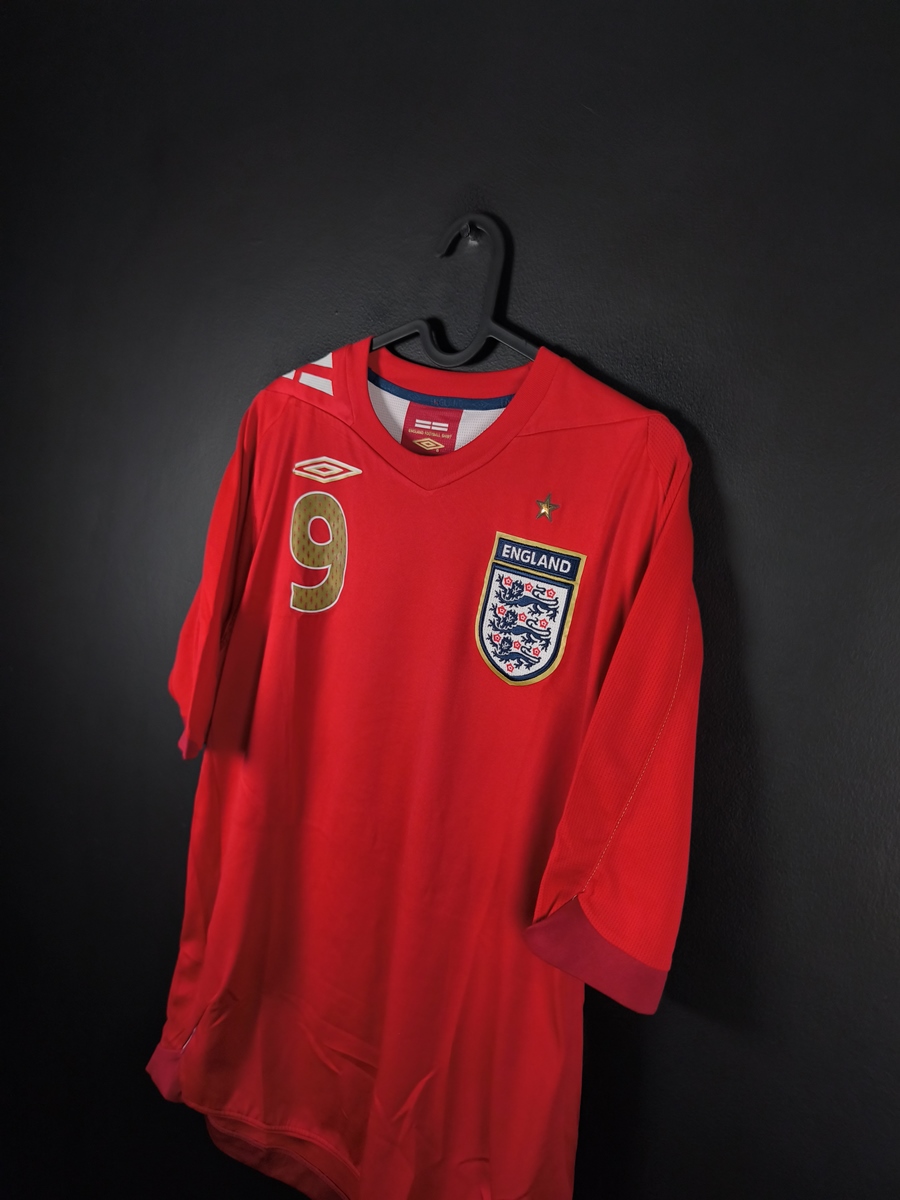 England 2006/08 Away Football Shirt Umbro Wayne Rooney #9 - photo 3