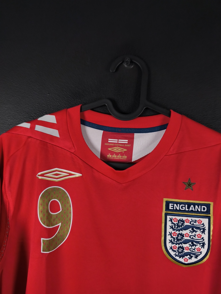 England 2006/08 Away Football Shirt Umbro Wayne Rooney #9 - photo 4